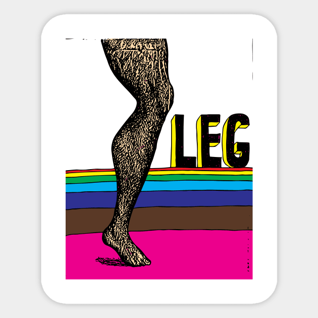 L is for Leg Sticker by Chuck McCarthy